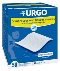 Urgo Steriln&iacute; netkan&eacute; tamp&oacute;ny 10 cm x 10 cm 50 s&aacute;čků po 2 tamp&oacute;nech