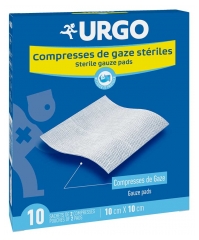 Urgo Sterile Gazekompressen 10 cm x 10 cm 10 Beutel mit 2 Kompressen