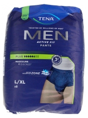 Tena Men Active Fit Pants Plus Taille L/XL 8 Sous-V&ecirc;tements Absorbants