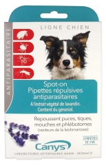 Pipete Repelente Antiparazitare Canys Spot-On C&acirc;ine 3 Pipete