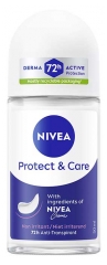 Nivea Protect &amp; Care Antiperspirant Deodorant 72H Roll-On 50 ml