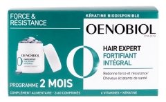 Oenobiol Hair Expert Integral Styrkende H&aring;r &amp; Negle Pakke med 2 x 60 Tabletter