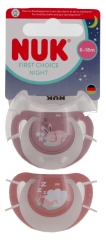 Silikonov&eacute; dudl&iacute;ky NUK First Choice Night 6-18 měs&iacute;ců