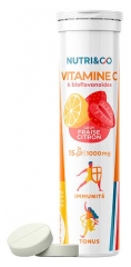Nutri&amp;Co Vitamina C 1000 mg și Bioflavonoide 15 Comprimate Efervescente