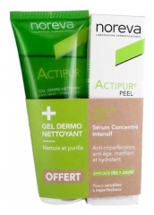 Noreva Actipur Peel Intensyvios koncentracijos serumas 30 ml + Dermo-valomasis gelis 100 ml Dovana