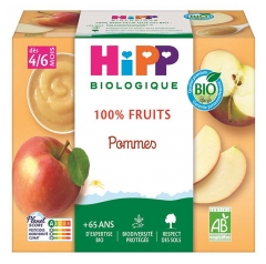 HiPP 100% Vaisiai Obuoliai nuo 4/6 mėn. Bio 4 indeliuose