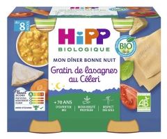 HiPP Cina mea bună noapte Gratin de Lasagna cu Țelină de la 8 Luni Bio 2 Borcane