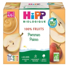 HiPP 100% Ovoce Jablka Hru&scaron;ky od 4/6 Měs&iacute;ců Bio 4 Kel&iacute;mky