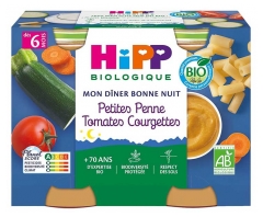 HiPP Mano Vakarienė Labanakt Mažosios Penne su Pomidorais ir Cukinijomis nuo 6 Mėn. Bio 2 Indeliai