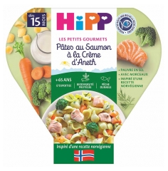 HiPP Sm&aring; &Auml;ventyrare Pasta med Lax och Dills&aring;s fr&aring;n 15 m&aring;nader 250 g