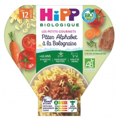 HiPP Mažieji Gurmanai Abėcėlės makaronai su Bolończyzna nuo 12 mėn. Bio 230 g