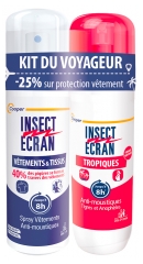 Insect Ecran Insektsmedelsspray f&ouml;r Kl&auml;der & Tyger 100 ml + Myggavvisande Hudspray Special Tropikerna 75 ml