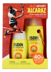 Isdin Fotoprotector Fusion Sport-Sonnengel SPF50 100 ml + Sonnenschutzcreme SPF50 50 ml Limitierte Edition By Alcaraz