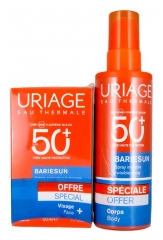 Uriage Bari&eacute;sun Osynlig Spray Mycket H&ouml;gt Skydd SPF50+ 200 ml + Skyddande och &Aring;terfuktande Kr&auml;m Mycket H&ouml;gt Skydd SPF50+ 50 ml