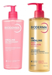 Bioderma Cr&eacute;aline Vaahtoava Geeli 500 ml + Miselli&ouml;ljy 300 ml