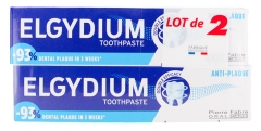 Elgydium Tandpasta Anti-Plak Pakke med 2 x 75 ml