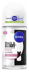 Nivea Black & Hvid Usynlig Anti-Transpirant Deodorant 72H Roll-On 50 ml