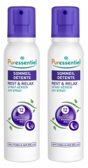 Puressentiel Rest & Relax Spray with 12 Essential Oils 2 x 75ml