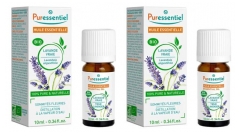 Puressentiel Aceite Esencial Lavanda Verdadera (Lavandula angustifolia) Bio Lote de 2 x 10 ml