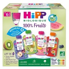 HiPP 100% Frugt fra 6 M&aring;neder &Oslash;ko 8 Poser