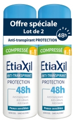 Etiaxil Anti-transpirant 48H Bescherming Voor de Gevoelige Huid Samengeperste Aerosol Set van 2 x 100 ml