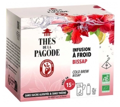 Th&eacute;s de la Pagode Infusion &agrave; Froid Hibiscus Bissap Bio 6 Sachets
