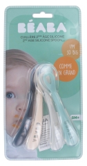 B&eacute;aba 4 Cuill&egrave;res Silicone 2&egrave;me &Acirc;ge 8 Mois et +