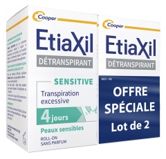 Etiaxil Oksels Antitranspiratiemiddel Gevoelige Huid Roll-On Set van 2 x 15 ml