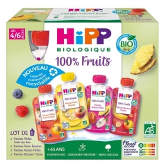 HiPP 100% Hedelm&auml;&auml; 4/6 kk alkaen Luomu 8 Pussukkaa