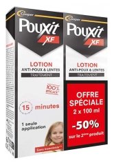Pouxit Lotion Traitement Anti-Poux &amp; Lentes Lot de 2 x 100 ml