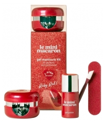 Le Mini Macaron Semi-permanent Neglelak S&aelig;t Cherry Red