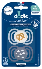 Dodie Extra 2 Chupetes Anat&oacute;micos Symmetrical + 6 Meses