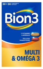 Bion 3 Multi &amp; Om&eacute;ga 3 30 tabletes + 30 kapsulas