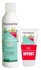 Pranar&ocirc;m Aromaforce Ekologisk Renande Spray Ravintsara Tea Tree 150 ml + Alkogel 50 ml p&aring; k&ouml;pet