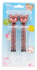 French Pharma Strzykawki do nosa dla niemowląt od 4. miesiąca życia, model misie 2 x 10 ml