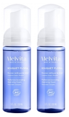 Melvita Bouquet Floral Reinigungsschaum Bio-Glanz Set mit 2 x 150 ml