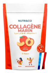 Nutri&amp;Co Marines Kollagen Typ I &amp; II Aroma Pfirsich 190 g