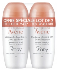 Av&egrave;ne Body D&eacute;odorant Efficacit&eacute; 24H Lot de 2 x 50 ml