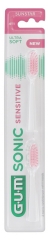 GUM Sonic Sensitive 2 Ultra Zachte Borstelkoppen 4111
