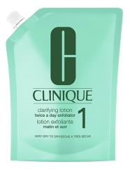 Clinique Lotion Exfoliante Etape 2 Matin et Soir Peau S&egrave;che &agrave; Tr&egrave;s S&egrave;che Recharge 400 ml