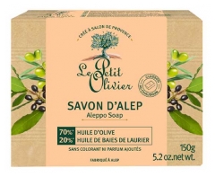 Le Petit Olivier Sabonete de Alepo Azeite &amp; &Oacute;leos de Bagas de Loureiro 150 g