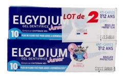 Elgydium Pastă de dinți gel Junior Scut de Protecție 7/12 Ani Set de 2 x 50 ml