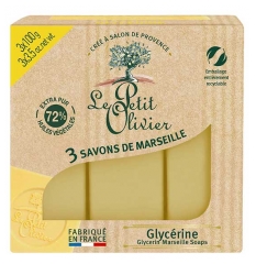 Le Petit Olivier Marseille Glycerin Soap 3 x 100 g
