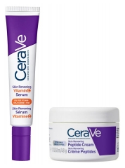 CeraVe Rutyna przeciwstarzeniowa Serum z witaminą C 30 ml + Krem z peptydami 48 g