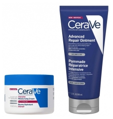 CeraVe Routine Peaux Tr&egrave;s S&egrave;ches Baume Hydratant 340 g + Pommade R&eacute;paratrice 88 ml