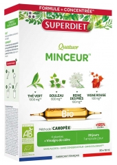 Superdiet Quatuor Th&eacute; Vert Minceur Bio 20 Ampoules