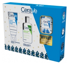 CeraVe Drėkinamasis veido kremas 52 ml + Drėkinamasis prausimosi kremas 88 ml + Dovanų kojinės