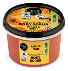 Organic Shop Body Scrub Gommage R&eacute;novateur Corps Papaye 250 ml