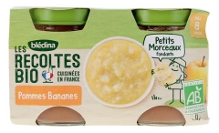 Bl&eacute;dina &bdquo;Les R&eacute;coltes Bio&ldquo; Obuoliai Bananai Ekologi&scaron;ki 2 Stiklinės