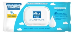 Mixa B&eacute;b&eacute; Lingettes au Lait de Toilette 80 Lingettes